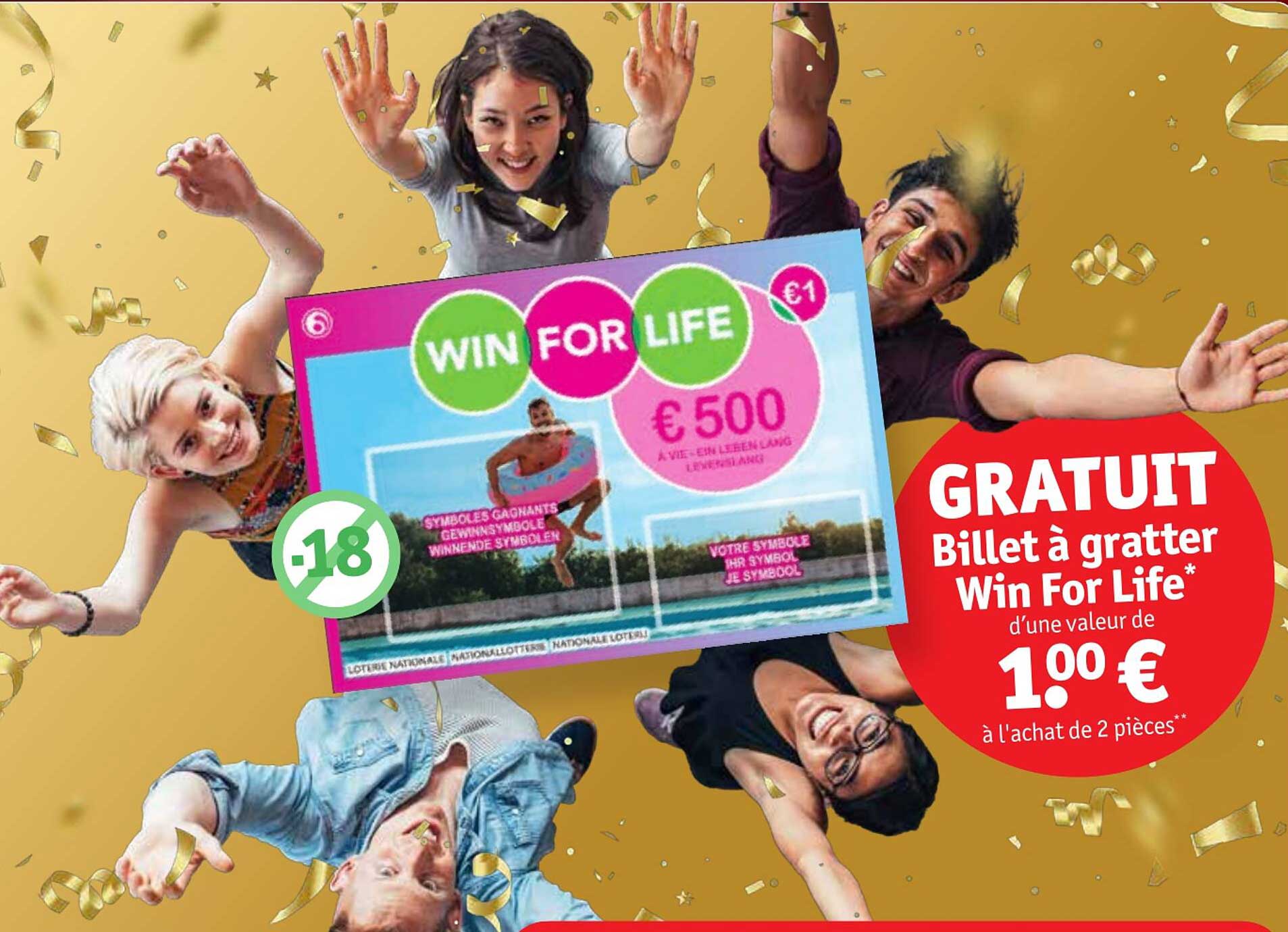 billet à gratter win for life