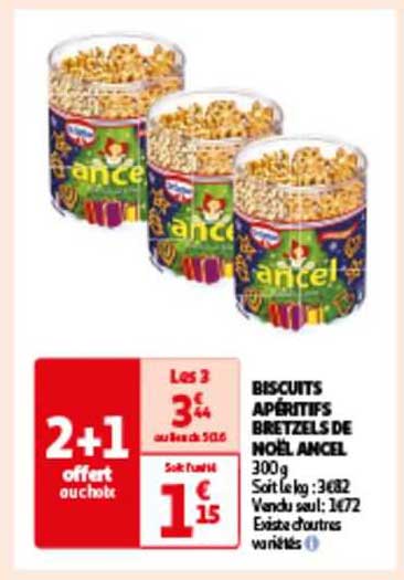 Biscuits Apéritifs Bretzels De Noël Ancel