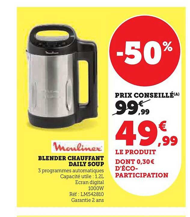 blender chauffant daily soup moulinex