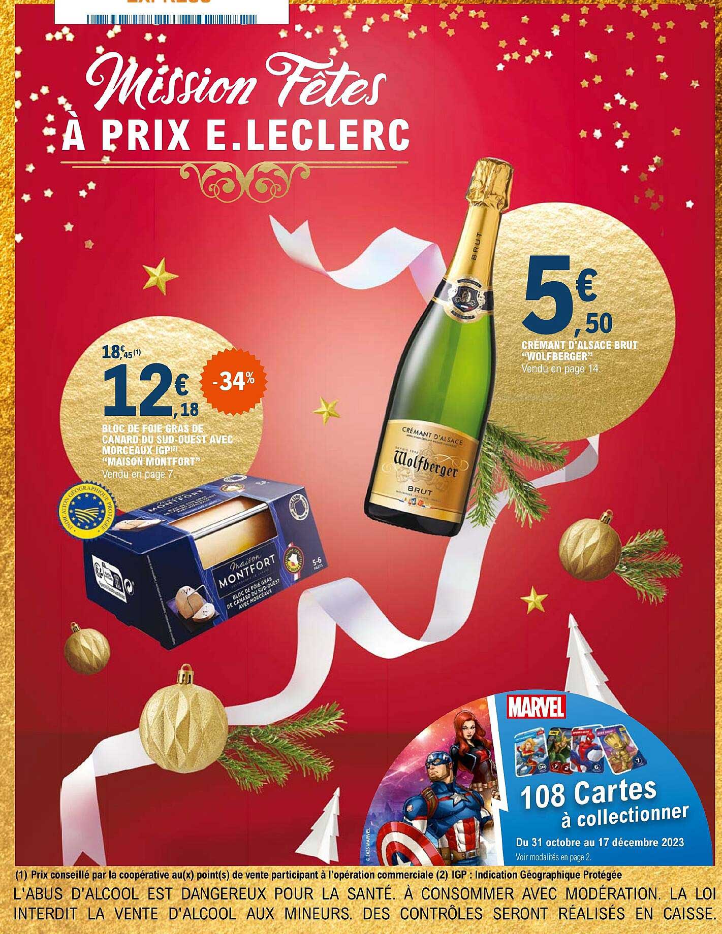 bloc de foie gras de canard du sud-ouest avec morceaux igp "maison montfort", crémant d'alsace brut "wolfberger"