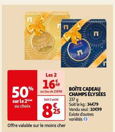 boîte cadeau champs-élysées