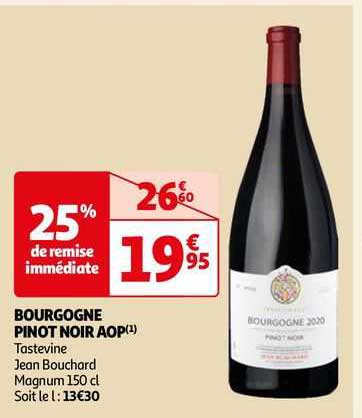 bourgogne pinot noir aop tastevine jean bouchard magnum