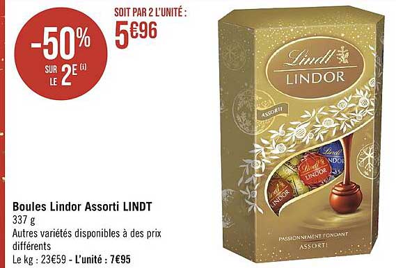 boules lindor assorti lindt