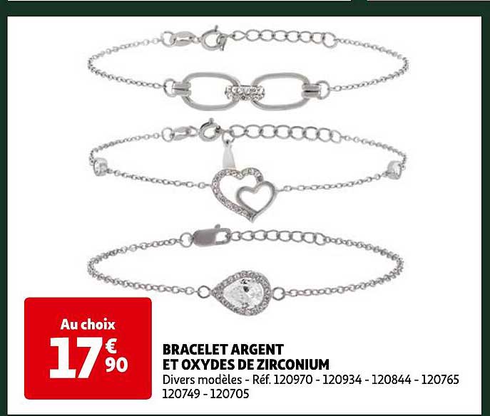 bracelet argent et oxydes de zirconium