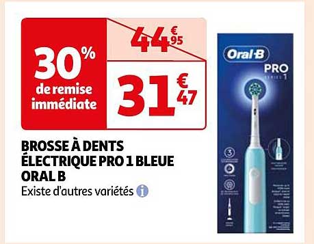 brosse à dents électrique pro 1 bleue oral b