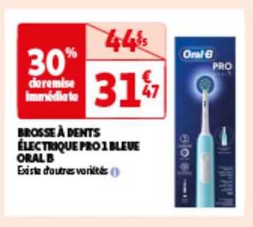 brosse à dents électrique pro 1 bleue oral b