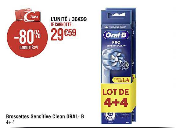 brossettes sensitive clean oral-b