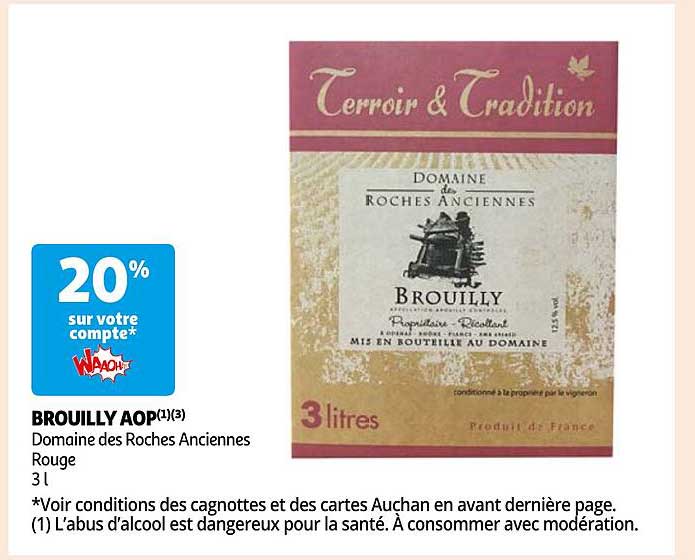 brouilly aop domaine des roches anciennes rouge
