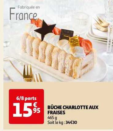 bûche charlotte aux fraises