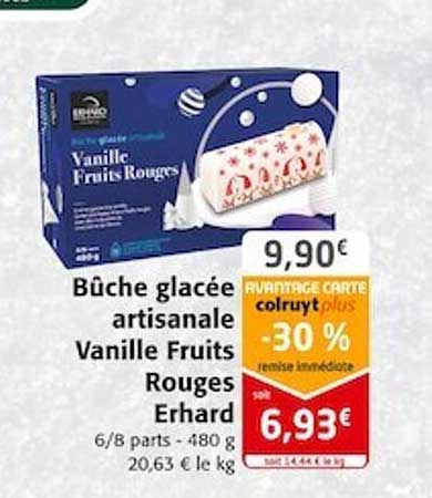 Bûche Glacée Artisanale Vanille Fruits Rouges Erhard