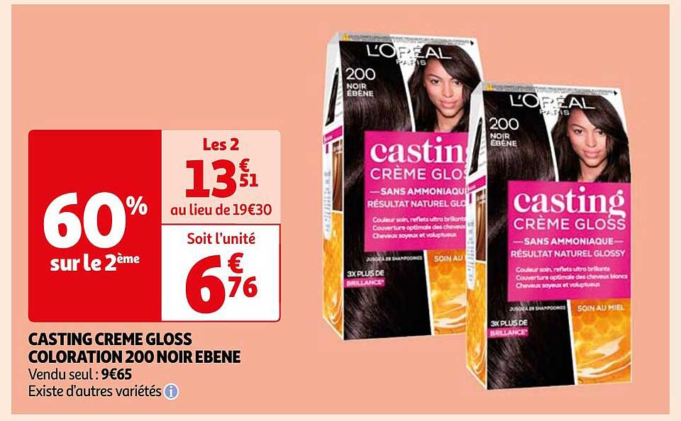 casting crème gloss coloration 200 noir ebene