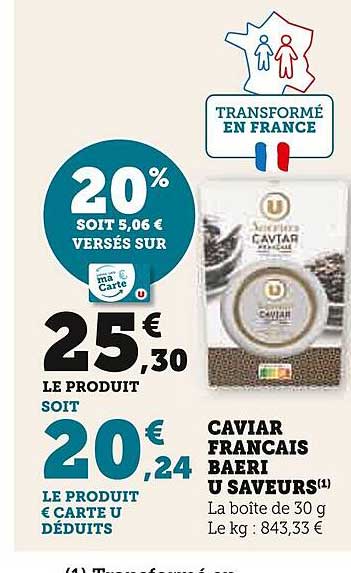 caviar français baeri u saveurs