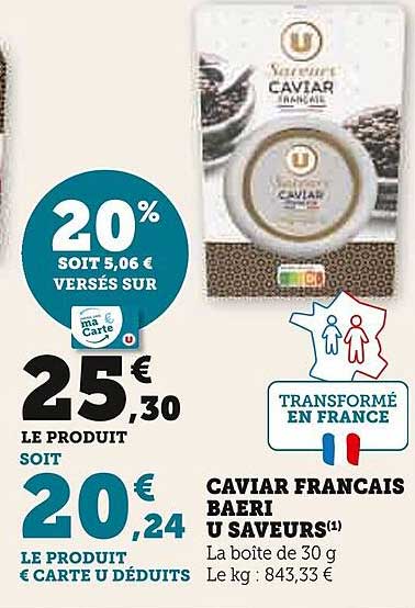 caviar français baeri u saveurs