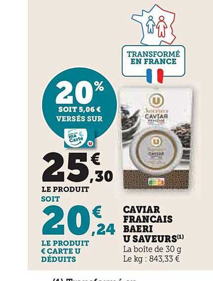 caviar français baeri u saveurs