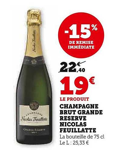 champagne brut grande réserve nicolas feuillatte