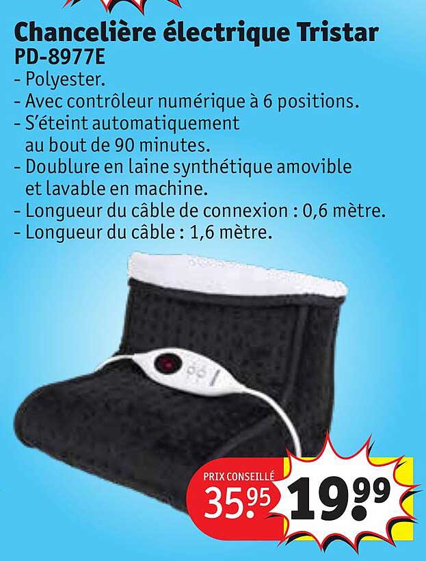 chancelière électrique tristar
