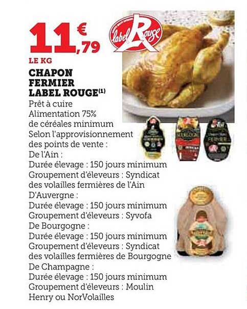 chapon fermier label rouge