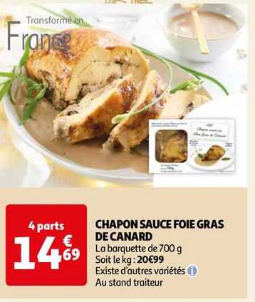 chapon sauce foie gras de canard