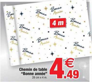 chemin de table "bonne année"