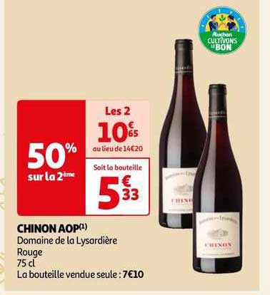 chinon aop domaine de la lysardière rouge