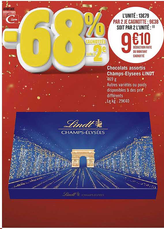 Chocolats Assortis Champs-elysées Lindt