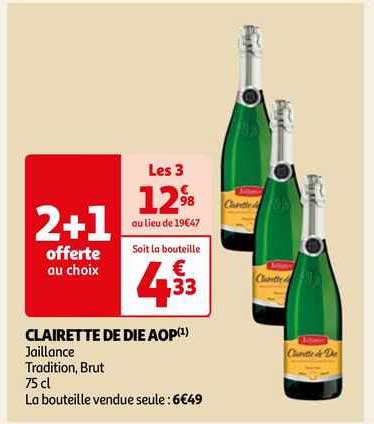 clairette de die aop jaillance tradition, brut