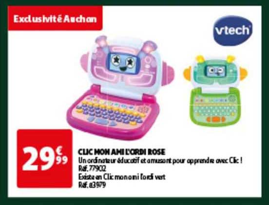 clic mon ami l'ordi rose vtech