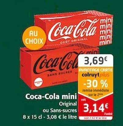 coca-cola mini original ou sans-sucres