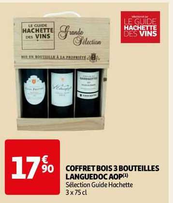Coffret Bois 3 Bouteilles Languedoc Aop Sélection Guide Hachette
