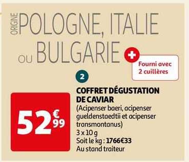 coffret dégustation de caviar