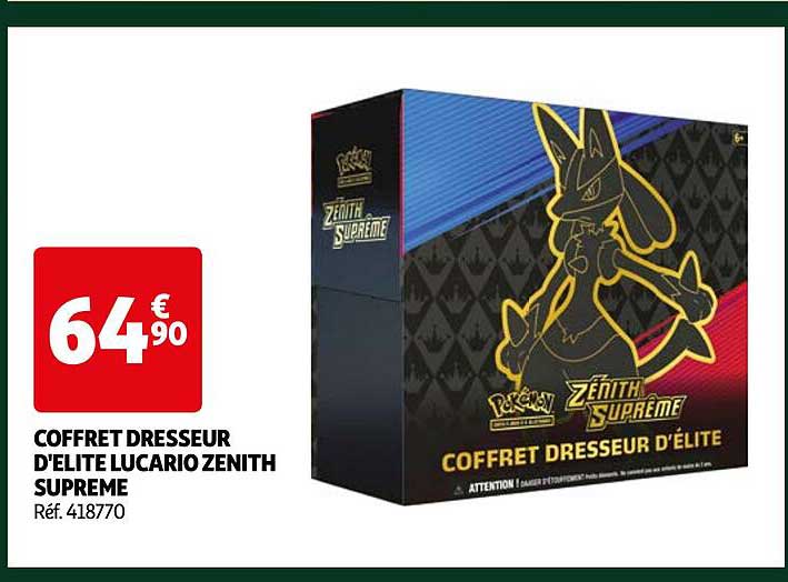 coffret dresseur d'élite lucario zenith suprême