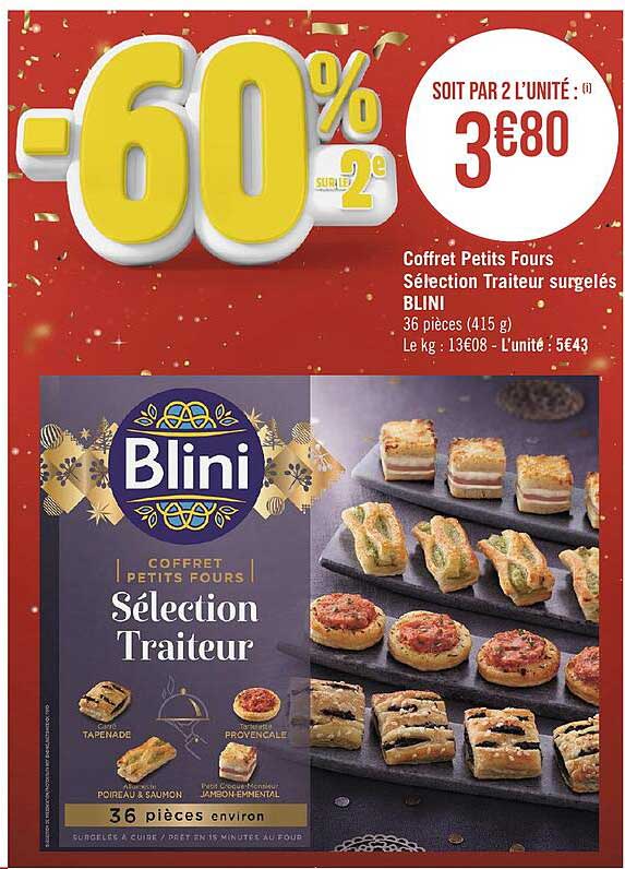 Coffret Petits Fours Sélection Traiteur Surgelés Blini