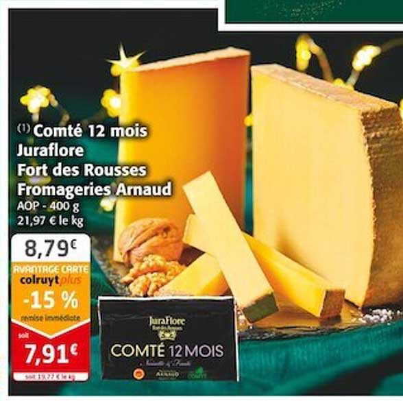 Comté 12 Mois Juraflore Fort Des Rousses Fromageries Arnaud