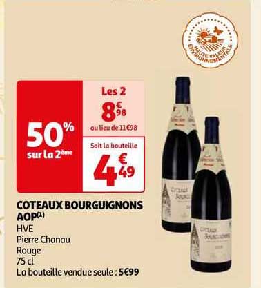 coteaux bourguignons aop hve pierre chanau rouge