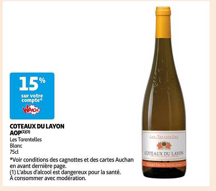 côteaux du layon aop les tarentelles blanc