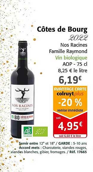 côtes de bourg 2022 nos racines famille raymond