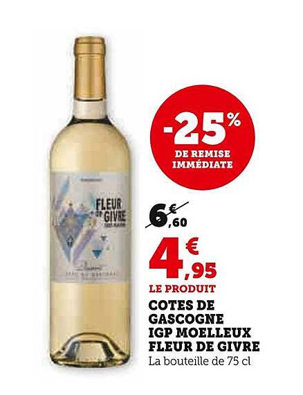 côtes de gascogne igp moelleux fleur de givre