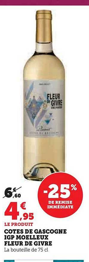 côtes de gascogne igp moelleux fleur de givre