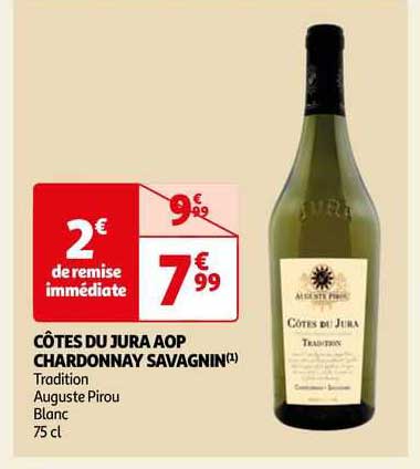 côtes du jura aop chardonnay savagnin tradition auguste pirou blanc