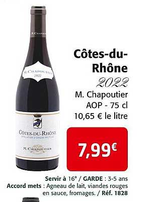 côtes-du-rhône 2022 m. chapoutier aop