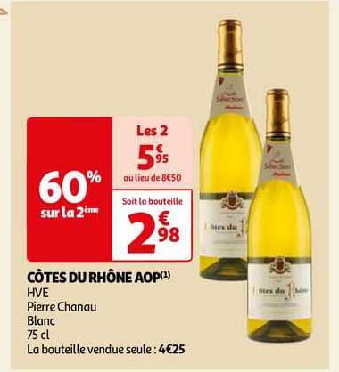 côtes du rhône aop hve pierre chanau blanc