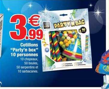 Cotillons "party'n Box" 10 Personnes