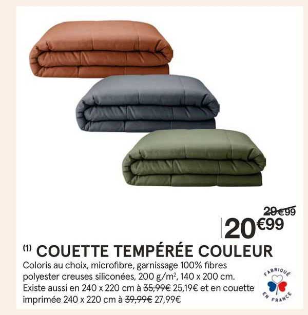 Couette Tempérée Couleur