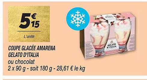 coupe glacée amarena gelato d'italia
