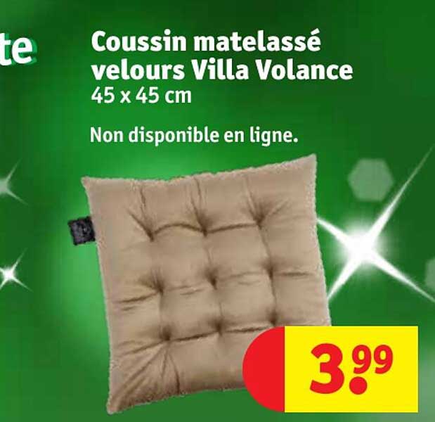 coussin matelassé velours villa volance