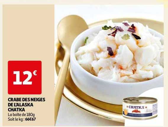 crabe des neiges de l'alaska chatka