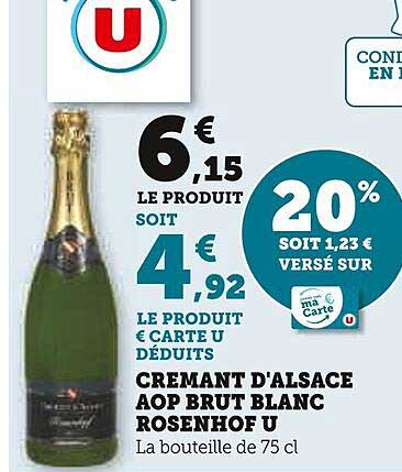 Crémant D'alsace Aop Brut Blanc Rosenhof U