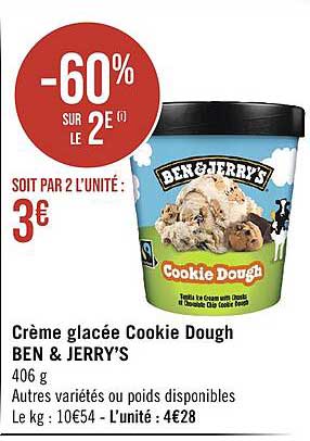 crème glacée cookie dough ben & jerry's