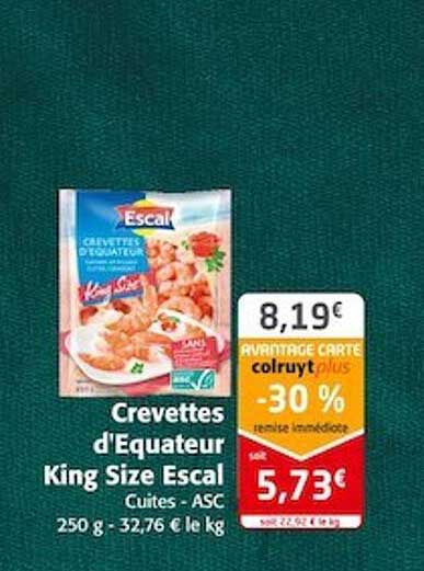 crevettes d'équateur king size escal