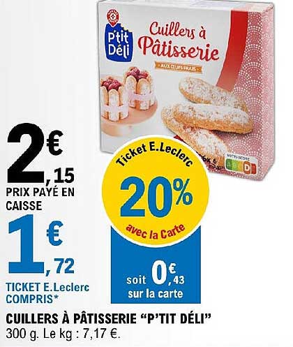 cuillers à pâtisserie "p'tit déli"